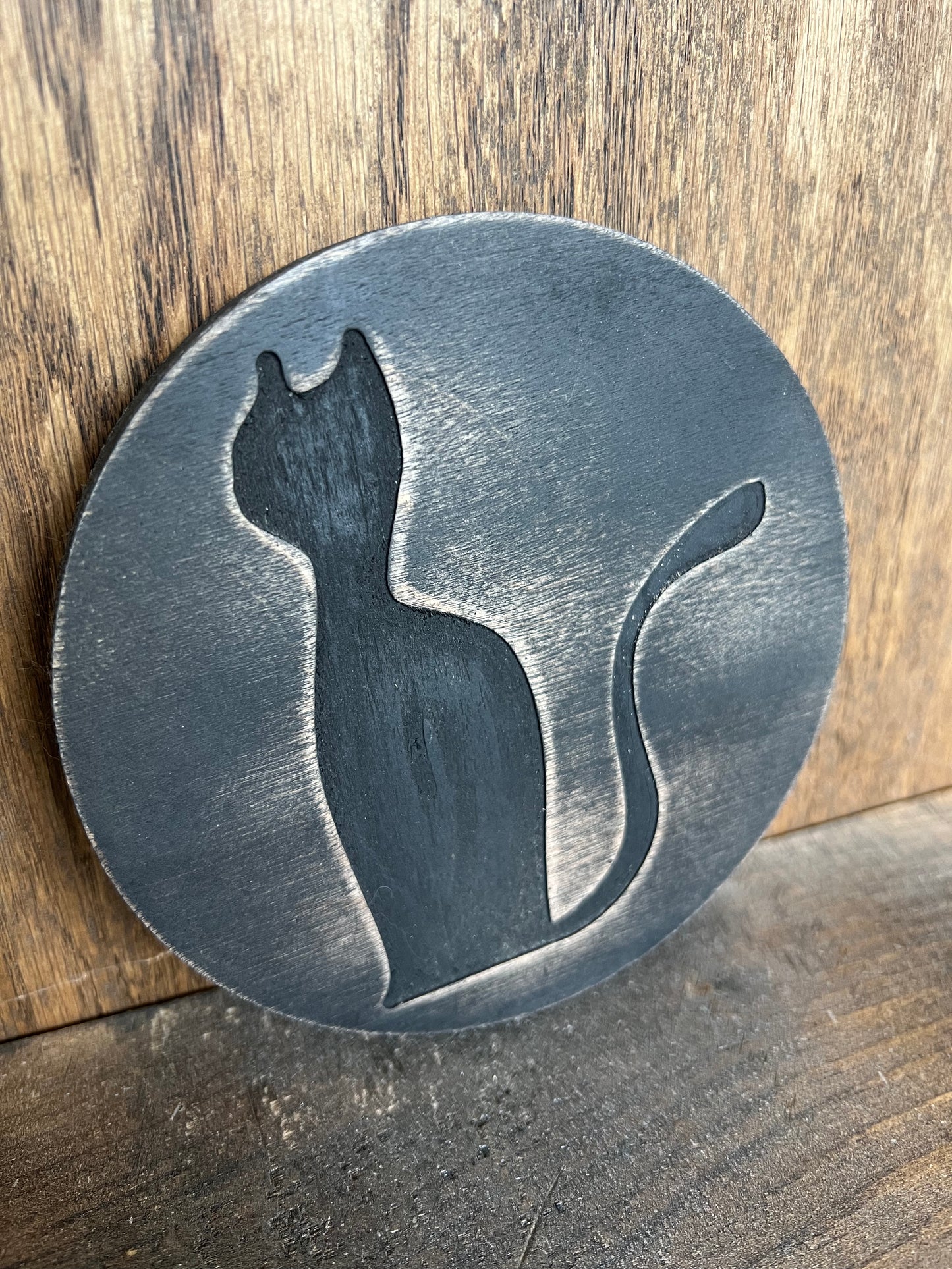 5” Black Cat Sign