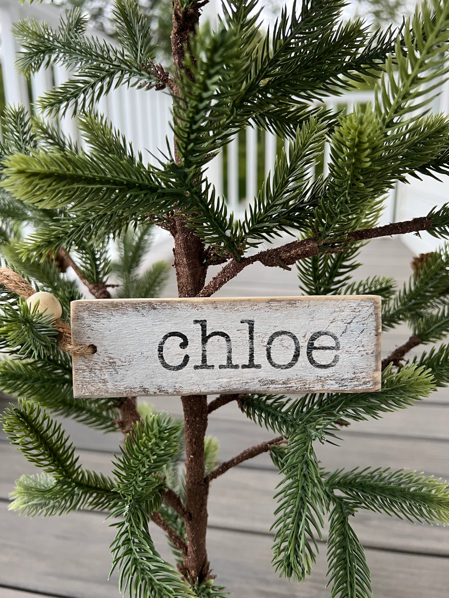 Personalized Rustic Ornaments